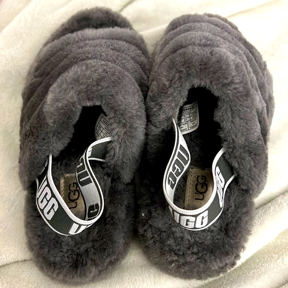 UGG Fluff Yeah Slide Charcoal Gray. Size 13. Comes with Box.